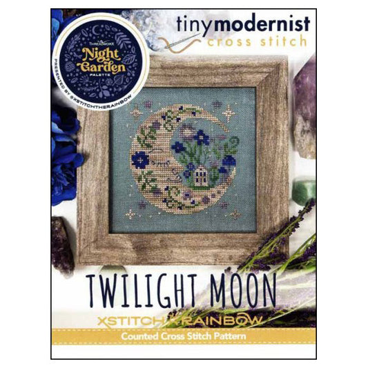 Tiny Modernist Twilight Moon Cross Stitch Pattern