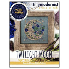 Tiny Modernist Twilight Moon Cross Stitch Pattern