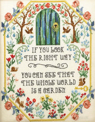 Tiny Modernist Secret Garden Cross Stitch Pattern