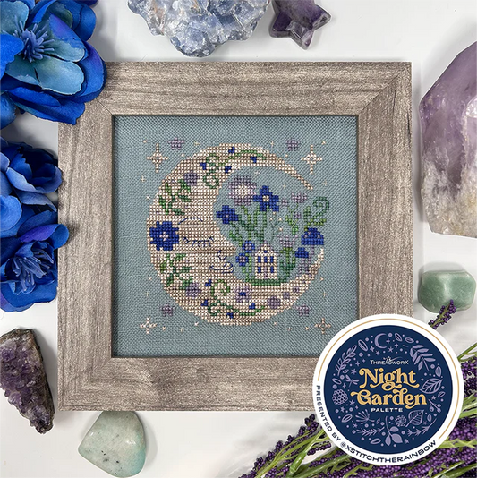 Tiny Modernist Twilight Moon Cross Stitch Pattern