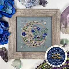 Tiny Modernist Twilight Moon Cross Stitch Pattern
