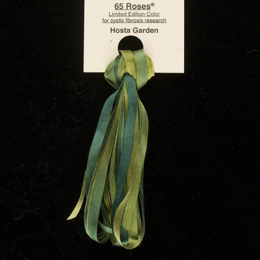 Treenway Silks Ribbon 3.5mm 65 Roses - Hosta Garden