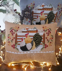 Twin Peaks Primitives Winter Hen Cross Stitch Pattern
