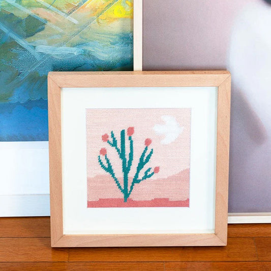 Unwind Studio Desert Cactus Scene Beginner Needlepoint Kit
