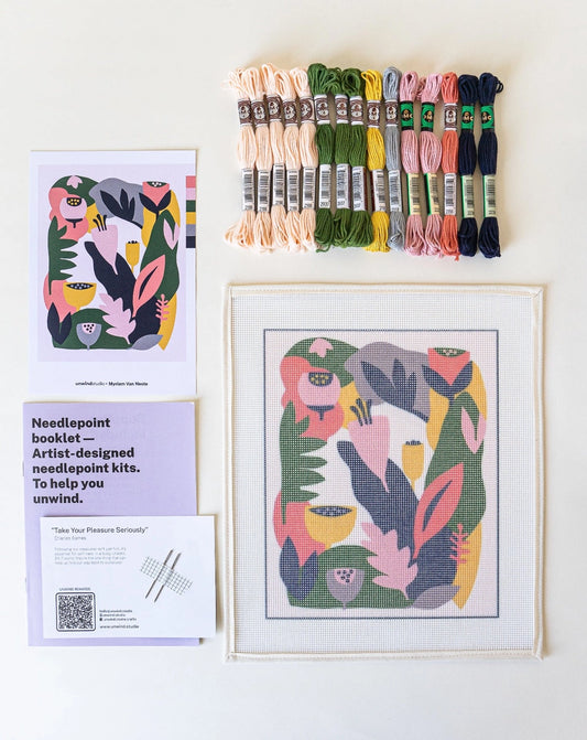 Unwind Studio Blush Garden Needlepoint Kit