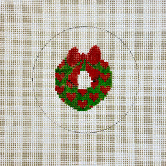 Valentine Heart Wreath Needlepoint Canvas