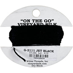 Vineyard Silk Classic On the Go 15 yd Card - 2111 Jet Black