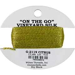 Vineyard Silk Classic On the Go 15 yd Card - 2119 Citrus