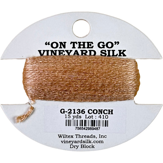 Vineyard Silk Classic On the Go 15 yd Card - 2136 Conch