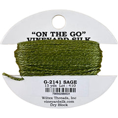 Vineyard Silk Classic On the Go 15 yd Card - 2141 Sage