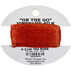 Vineyard Silk Classic On the Go 15 yd Card - 2166 Tea Rose