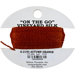 Vineyard Silk Classic On the Go 15 yd Card - 2193 Autumn Orange