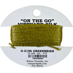 Vineyard Silk Classic On the Go 15 yd Card - 2196 Greenbriar