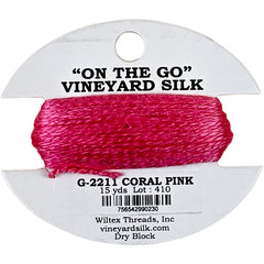 Vineyard Silk Classic On the Go 15 yd Card - 2211 Coral Pink