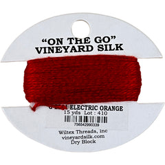 Vineyard Silk Classic On the Go 15 yd Card - 2221 Electric Orange
