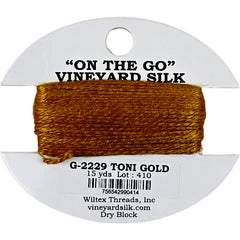 Vineyard Silk Classic On the Go 15 yd Card - 2229 Toni Gold