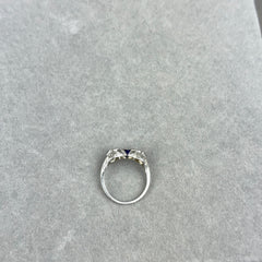 Vintage Art Deco 14k White Gold Diamond Duette Ring