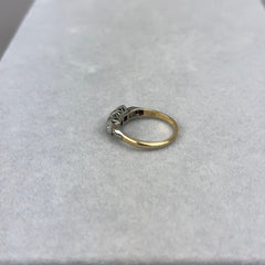 Vintage 14k Gold Diamond Duette Ring