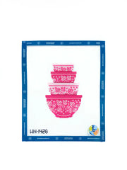 Wheelhaus Needlepoint Mini Gooseberry Vintage Bowls Needlepoint Canvas