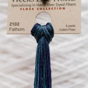 Weeks Dye Works Overdyed Floss - 2102 Fathom