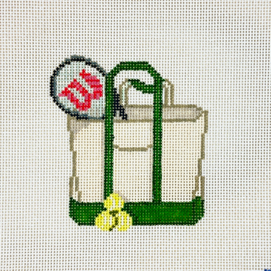 Wheelhaus Needlepoint 1-Love Tennis Boat Tote Needlepoint Canvas
