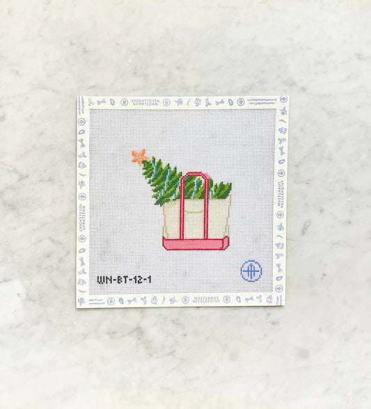 Wheelhaus Needlepoint Starfish Christmas Tree Boat Tote Needlepoint Canvas