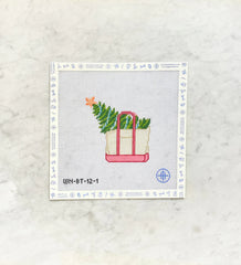 Wheelhaus Needlepoint Starfish Christmas Tree Boat Tote Needlepoint Canvas