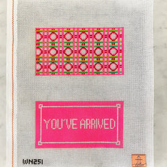 Wheelhaus Needlepoint You've Arrived Sunglasses Case Needlepoint Canvas