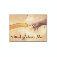 Will Bullas On Monday God Made Labs Needlepoint Canvas