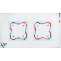 Wipstitch Nantucket Squiggle Coasters Needlepoint Canvas