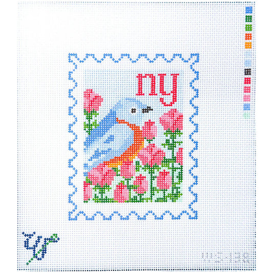 Wipstitch New York Stamp Needlepoint Canvas