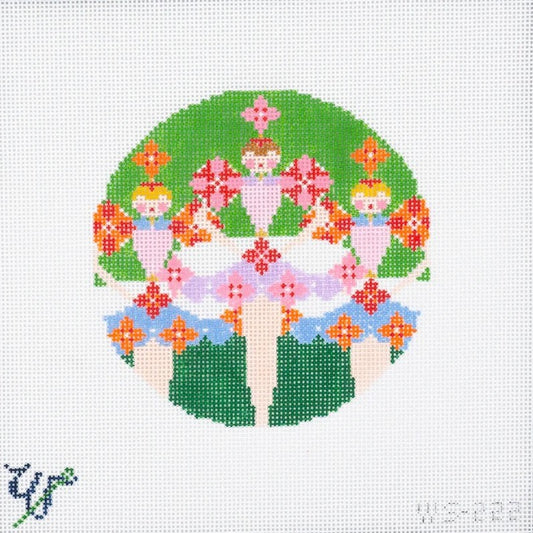 Wipstitch Waltz of the Flower Needlepoint Canvas
