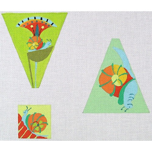 Zecca Snail Scissor Case Needlepoint Canvas