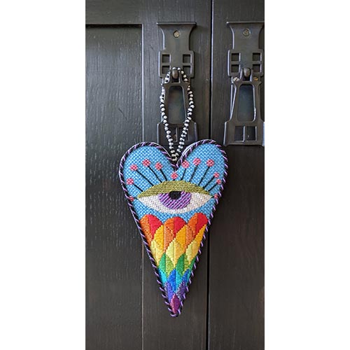 Zecca Eye Heart with Scales Needlepoint Canvas