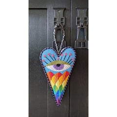 Zecca Eye Heart with Scales Needlepoint Canvas
