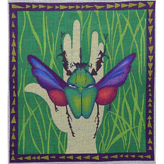 Zecca Winged Scarab Needlepoint Canvas