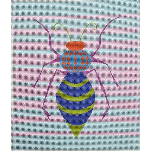 Zecca Stripey Spider Needlepoint Canvas