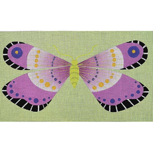 Zecca Lavender Butterfly Needlepoint Canvas