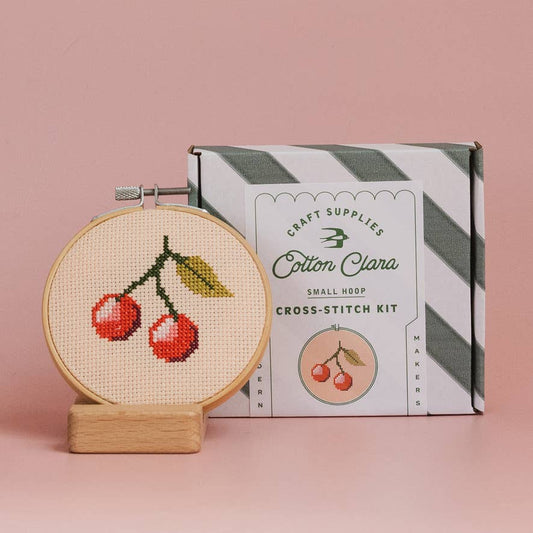 Cotton Clara Cherry Cross Stitch Kit