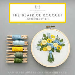 And Other Adventures Embroidery Co The Beatrice Bouquet Embroidery Kit