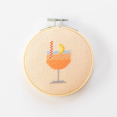 Cotton Clara Aperol Cocktail Cross Stitch Kit