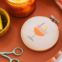 Cotton Clara Aperol Cocktail Cross Stitch Kit