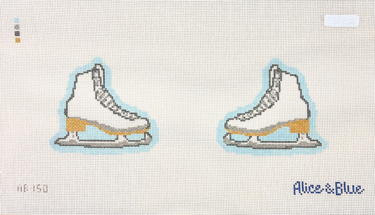 Alice & Blue Two Sided Skate Needlepoint Canvas