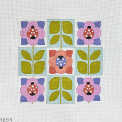 Alice Peterson Co. Flower Tic Tac Toe Needlepoint Canvas