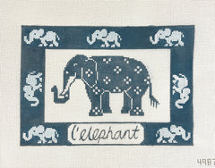 Alice Peterson Co. L'Elephant (Elephant) Needlepoint Canvas