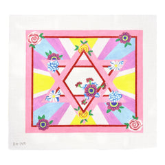 Alice Peterson Co. Pink Star of David Needlepoint Canvas