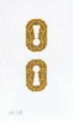 Alice & Blue Key Hole Scissor Fob Needlepoint Canvas