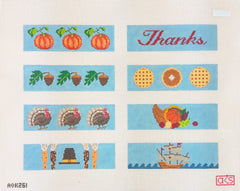 Ann Kaye Studio Thanksgiving Napkin Rings Needlepoint Canvas