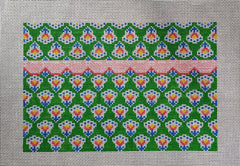 Anne Fisher Designs Green Provence Clutch Needlepoint Canvas