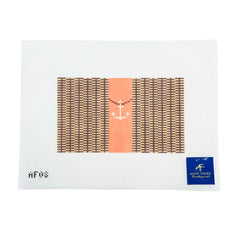 Stitch Style Anne Fisher Designs Nantucket Clutch with Anchor Needlepoint Canvas